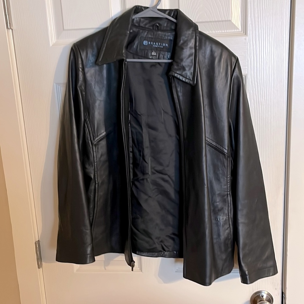 Kenneth Cole Reaction leather, black size large